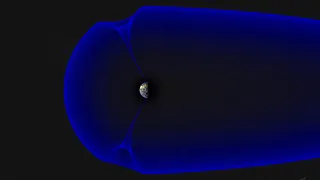 GraphicNorth of Norway over the Norwegian and Greenland Seas, a magnetic bubble, known as the cusp, surrounds Earth and dips inward, allowing space particles to funnel in toward the planet.Credit: Andøya Space Center/Trond Abrahamsen