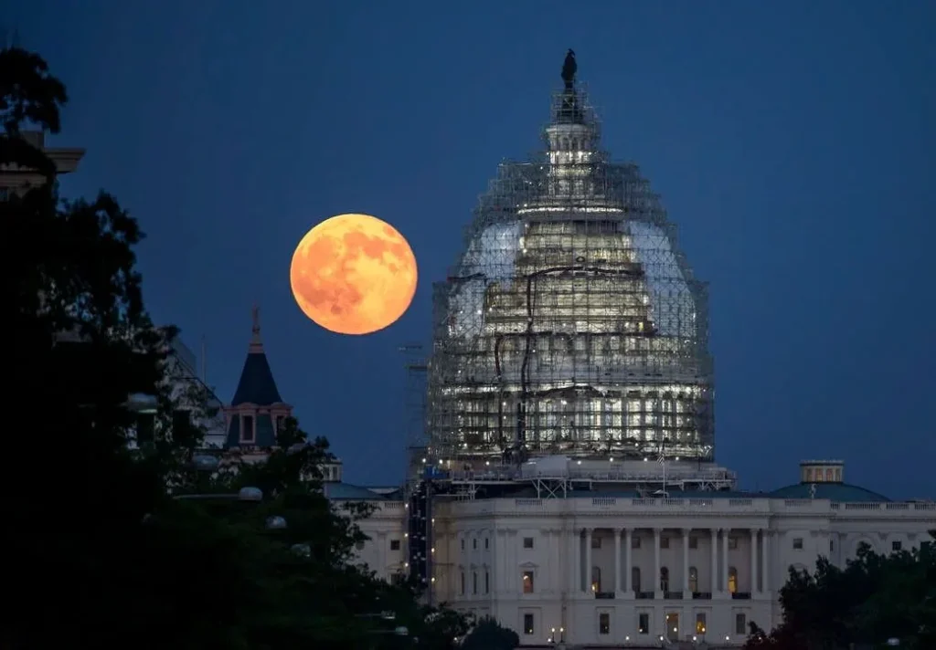 Blue Moon over Washington, D.C.