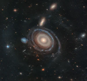Straight Shot: Hubble Investigates Galaxy with Nine Rings