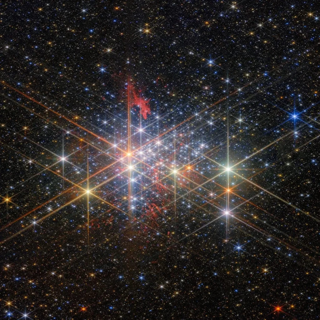 A cluster of multicolored stars