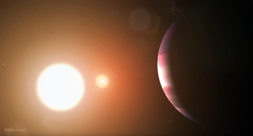 Planet orbiting a binary system