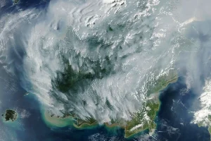 Peatland Fires Darken Skies in Indonesia